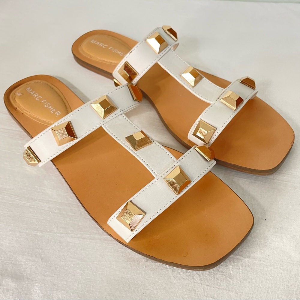 Marc Fisher Women's Bonis Studded Slide Sandals 9
